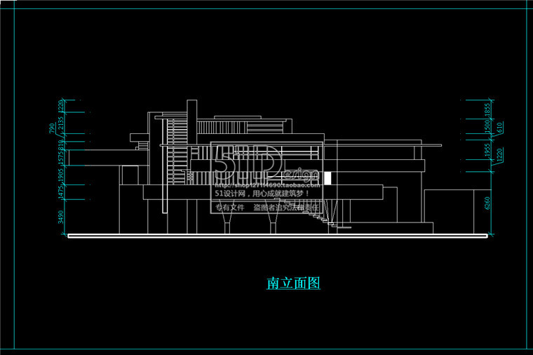 NO00505赖特流水别墅su模型+cad图纸大师作品建筑方案设计-16