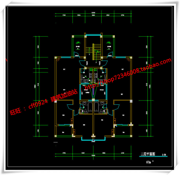 JZ063务川双拼叠加别墅/中式别墅全套设计cad设计图纸+su模型-10