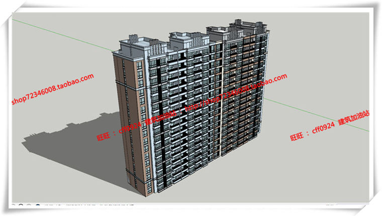 JZ281沿街高层住宅 多层住宅 沿街商业含su模型/cad图纸/效果...-9