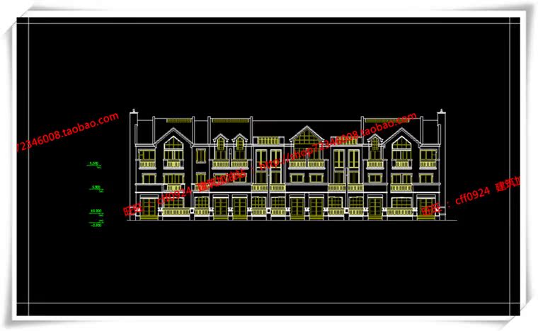 JZ284六合院住宅平立面总图SU模型+cad图纸+效果图+3Dmax模型-8