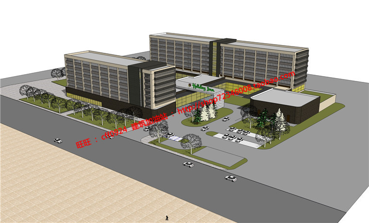 NO00446假日酒店立面控制设计快捷酒店全su模型+cad图纸-6