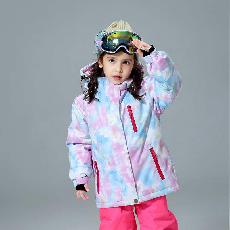 Winter outdoor children's ski clothes for girls thickened windproof waterproof warm breathable single and double board ski clothes for boys