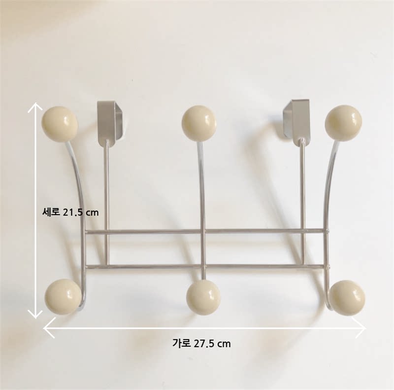 Металлические стойки 好市民大发 韩国vintage铁艺奶油白洗手间卧室门后挂钩衣架装饰