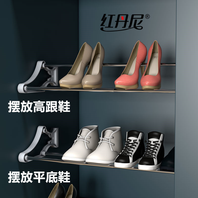 Wardrobe Five Gold Accessories Shoes Cabinet Hardware telescopic shoe rack adjusting cloakroom shoe cabinet open shoe holder containing shelf