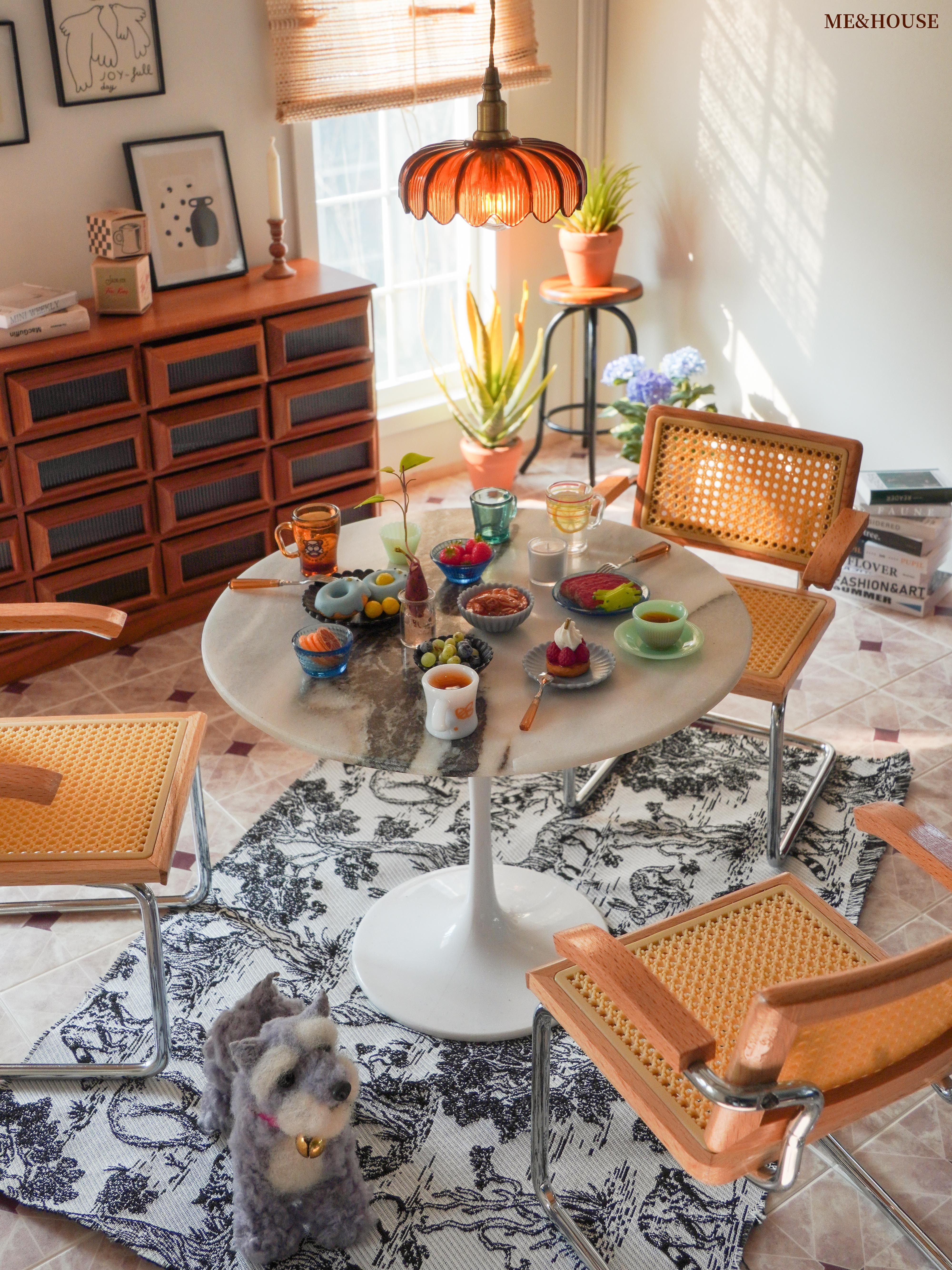 bjd场景道具娃屋 悬臂坐椅/弯管椅 6分娃屋家俱迷你微缩模型玩具