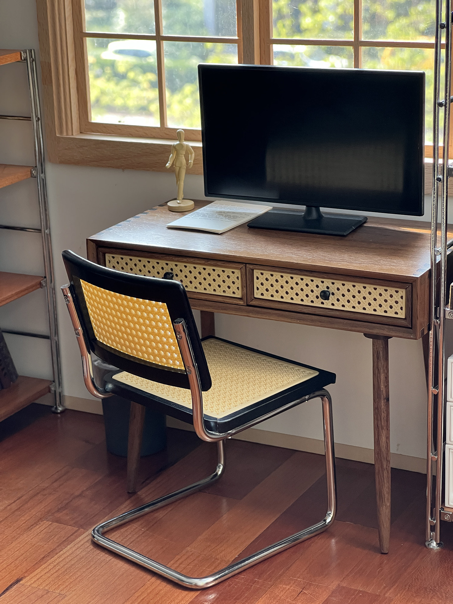 bjd场景道具娃屋 悬臂坐椅/弯管椅 6分娃屋家俱迷你微缩模型玩具