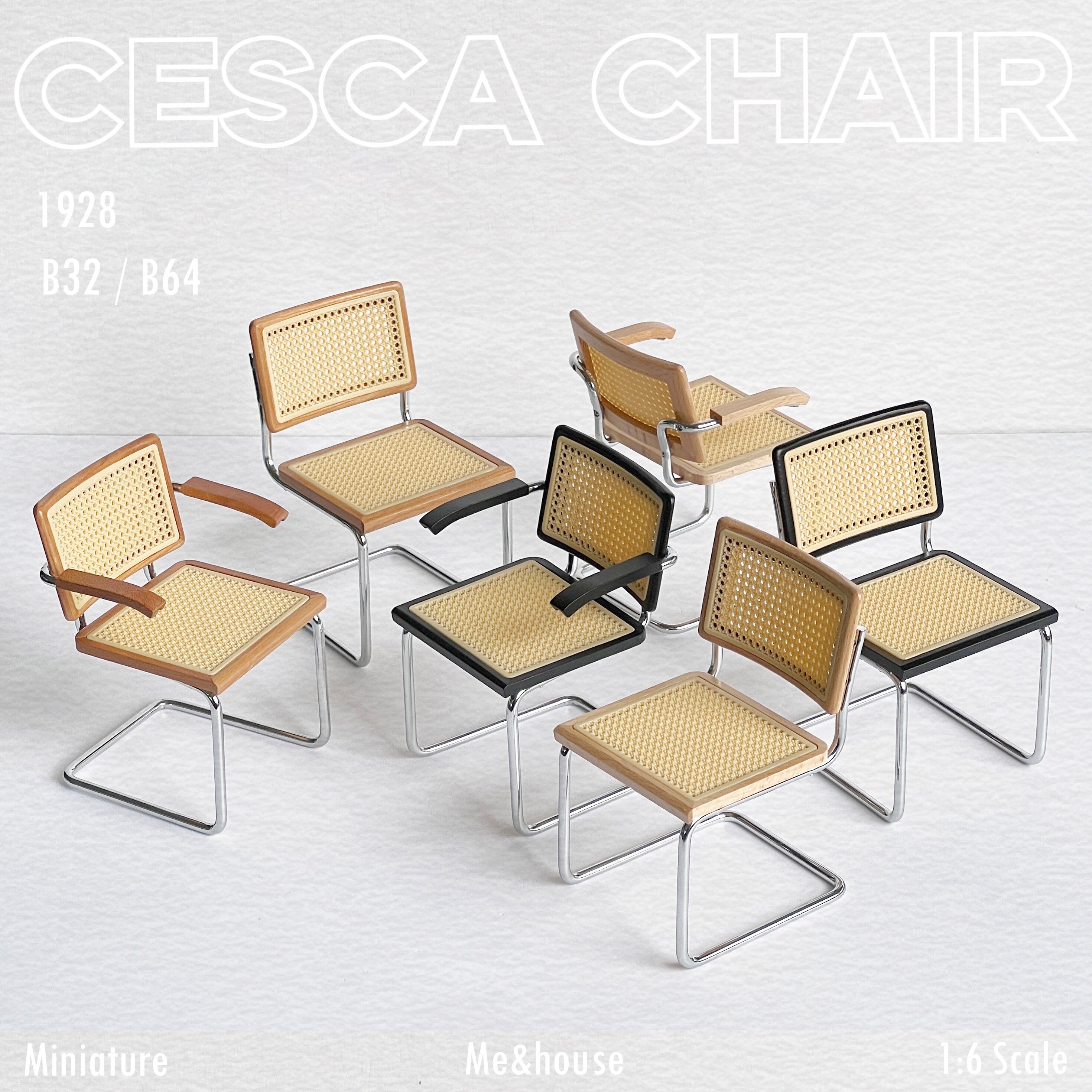 bjd场景道具娃屋 悬臂坐椅/弯管椅 6分娃屋家俱迷你微缩模型玩具