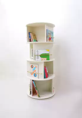 ins wind children's bookshelf simple bookcase Student solid wood picture book frame rotation environmental protection simple