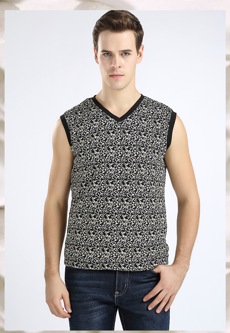 Apo người đàn ông mới của 100% lụa vest vest lụa bông độn bông ấm đồ lót thẳng tay áo