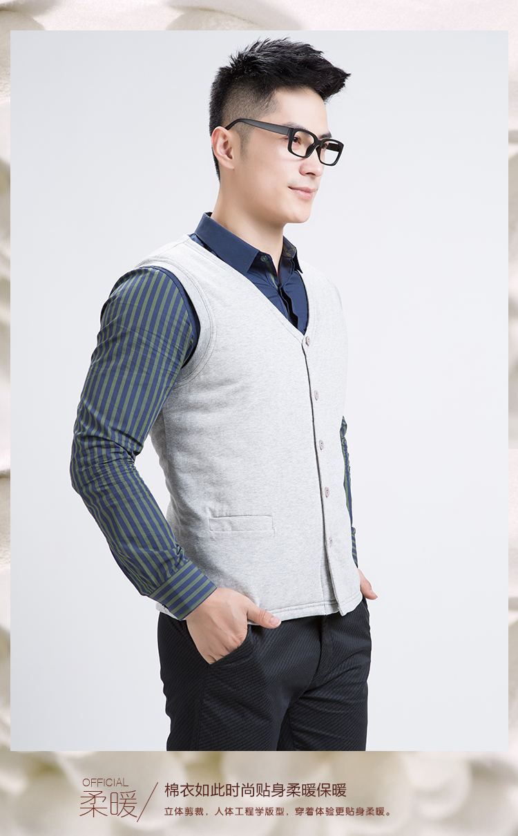 Apo người đàn ông mới của 100% cotton lụa áo khoác bông áo khoác mùa đông lụa ấm đồ lót vest vest