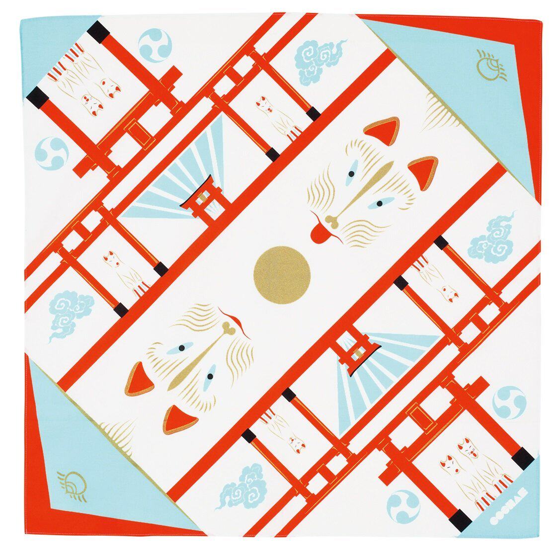 (In stock) Japanese-made hand letter furoshiki furoshiki tea towel and grocery parcel leather bento bag