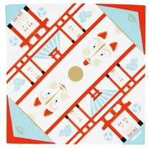 (In stock) Japanese-made hand letter furoshiki furoshiki tea towel and grocery parcel leather bento bag