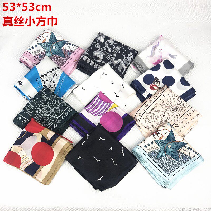 Soft Genuine Silk Printed Square Towel Female Professional Mulberry Silk Scarlet Gift Spring Autumn 100 Hitch Baby Usable Scarves