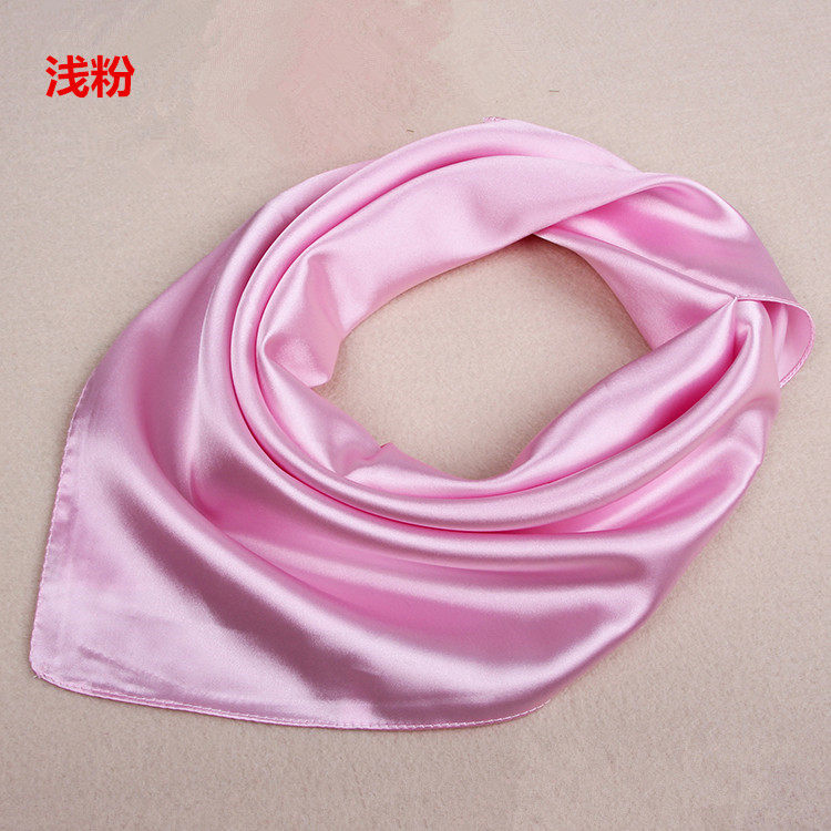 Pure colour small square towels pink scarves women 100 hitch decoration Career small scarves slim Scarlet Scarves Gift imprint logo