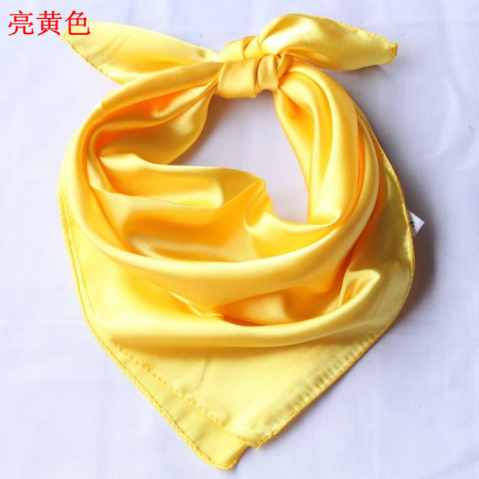 Performance activity Fang Towel Monochrome to work in pure color bright yellow little silk scarf flight attendant bank scarves simulation silk scarves