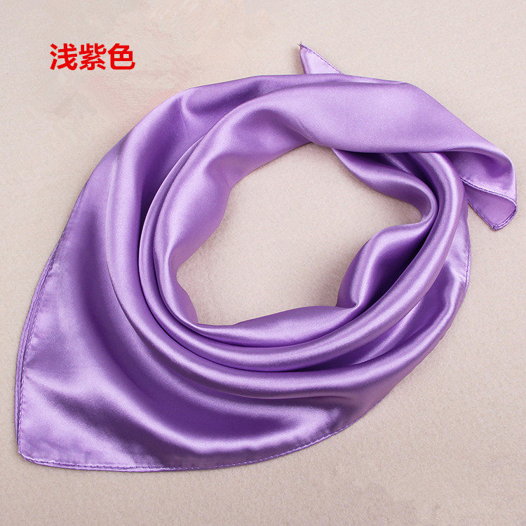 Business professional scarf performance activity light purple small square scarf flight attendant bank hotel spring and autumn silk scarf can be printed L0GO