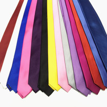 Monochrome tie men Korean narrow version groom dress business tie casual 6CM printable LOGO