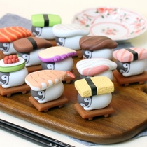 Spot Korea limited genuine blind box sushi Antarctic little penguin hand doll ornaments Japanese salmon