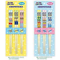 Spot Japan Genuine Wax Pen Small New Little White Dog Pig Pig Left door chopsticks Natural bamboo wood Family suit 3 Double