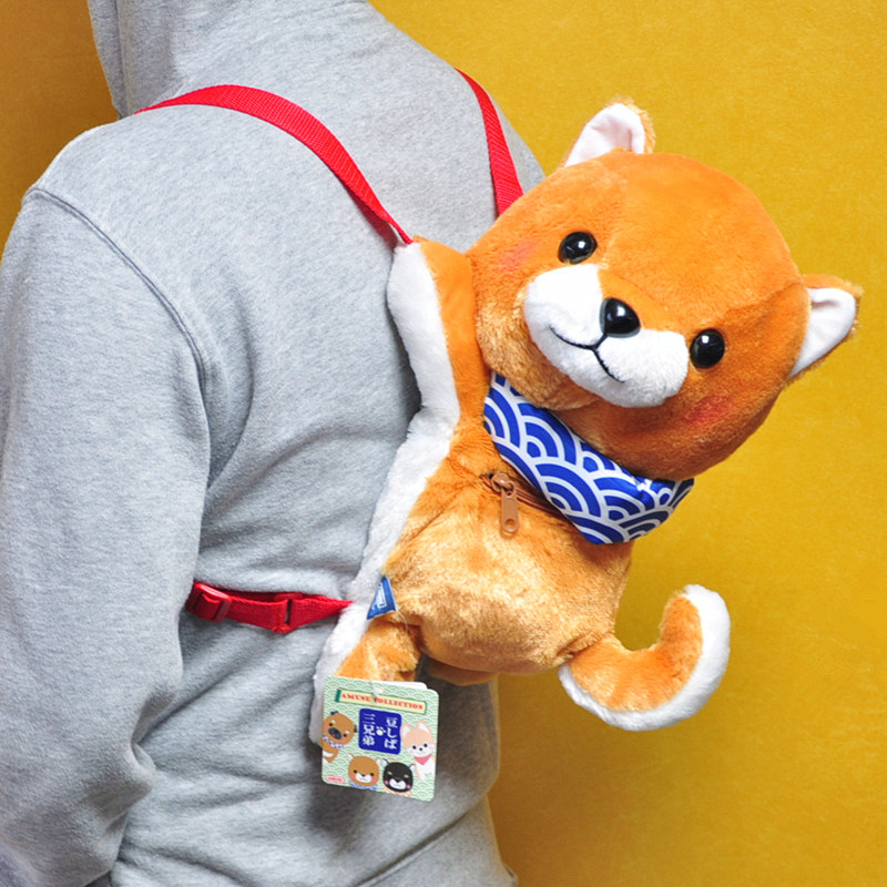 Spot AMUSE Japan genuine Shiba Inu plush doll backpack two-dimensional dog men's and women's schoolbag Shiba