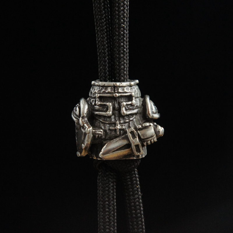 Handcarved Works Sword Shield Crusader Warrior EDC Umbrella Rope Knife Pendant Outdoor Flashlight Pendant Handmade DIY Pendant Pendant