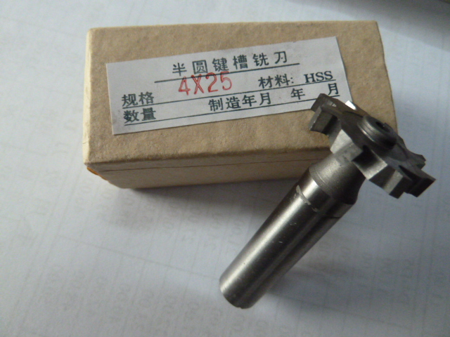 Semi-circular keyway milling cutter High-speed mesh T-cutter 3*10 3*13 3*16 4*19 4*22 Can be made non-standard