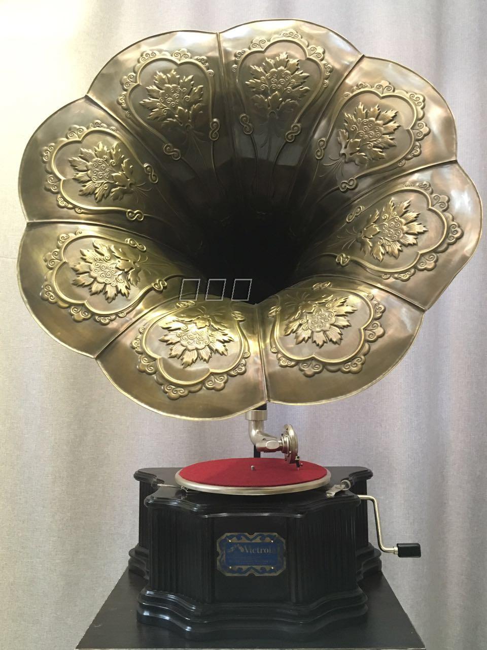 (Physical + online store) vinyl old record player vintage hand-cranked phonograph antique gramophone large horn gramophone