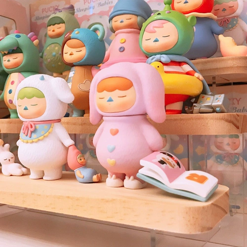 Bubble Mart многослойная лестничная витрина из цельного дерева, слепая коробка Jasmine molly, настольный ящик для хранения ручной работы