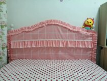 Irregular arched semi-circle headboard cover princess minimalist modern pure cotton European-style leather bed solid wood dust protection protective sleeve