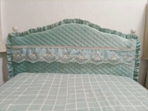 Arched irregular semi-circle leather bed headboard cover sleeve minimalist modern pure cotton European style soft bag solid wood backrest dust cover