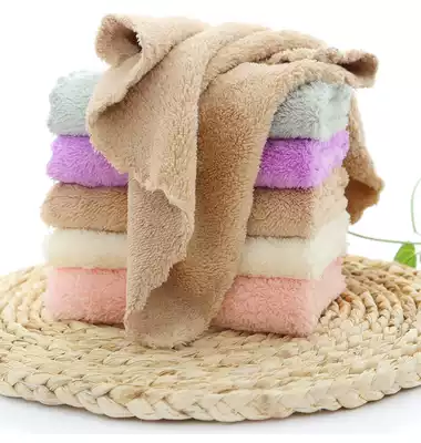Newborn Baby Baby Baby super soft towel does not lose hair wash face handkerchief than cotton absorbent coral velvet small square towel