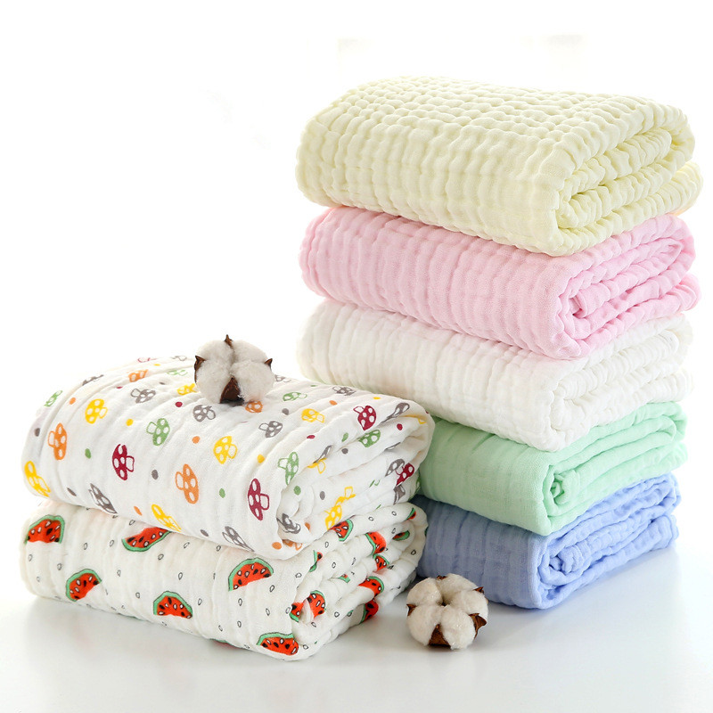 Baby Bath Towel Pure Cotton Gauze Newborn Baby Summer Full Cotton Water Suction Bath Newborn Child Cover Blanket Towel Quilt