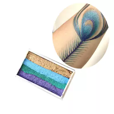 fButterfly butterfly makeup rainbow cake children's facial body color paint 30g multicolor painted rainbow cake