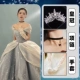 [Zhenxuan Set] Золушка принцесса (юбка принцессы+юбка+высокая корона+белый атласный полой рукав+цепь шеи)