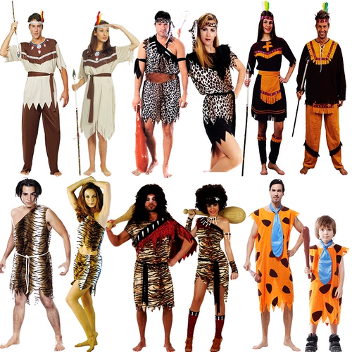 Savage Clothing Primitive African Savage Индийская одежда Мужчины и женщины леопардовые