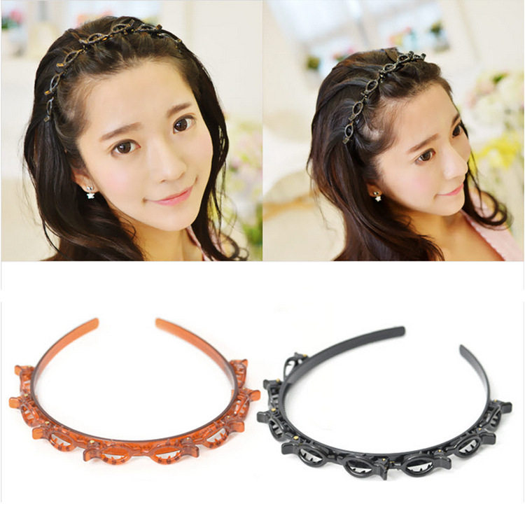Hairband net red trembles with multi-layer hollow woven hairband Korean lady wind bundle hair belt hair tool