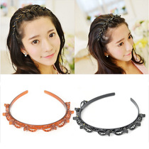 Hairband Net red tremolo with multi-layer hollow woven headband Korean Lady wind beam pressure hair belt hairdressing tool