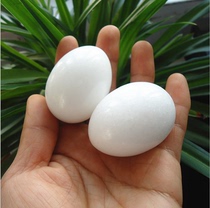 Natural white jade egg type handball white marble fitness ball Oval health ball pair
