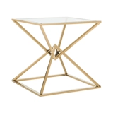 Современный минималистичный квадратный стеклянный диван из нержавеющей стали