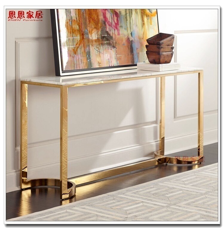 Nordic minimalist light and luxurious stainless steel Genguan Tatitanium Stainless Steel Corridor Strip Table Entrance Hall Decoration Strip Case