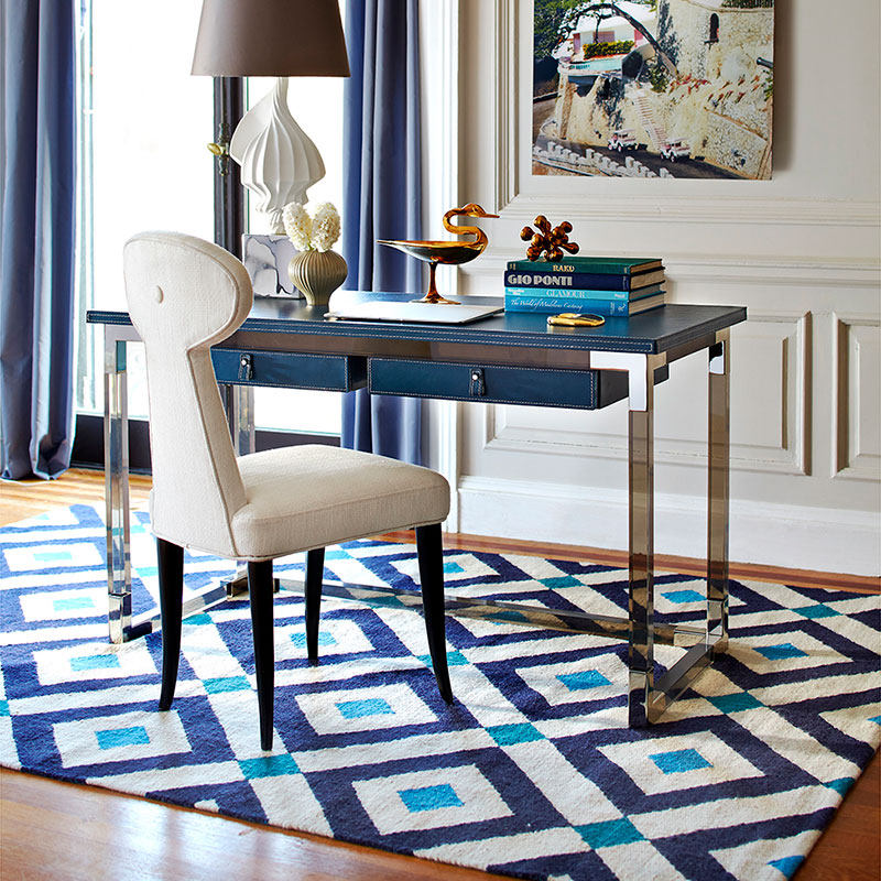 Postmodern light luxury transparent acrylic desk creative plexiglass metal combined with simple custom desk