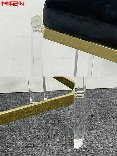 Современная акриловая подставка для ног из нержавеющей стали из оргстекла