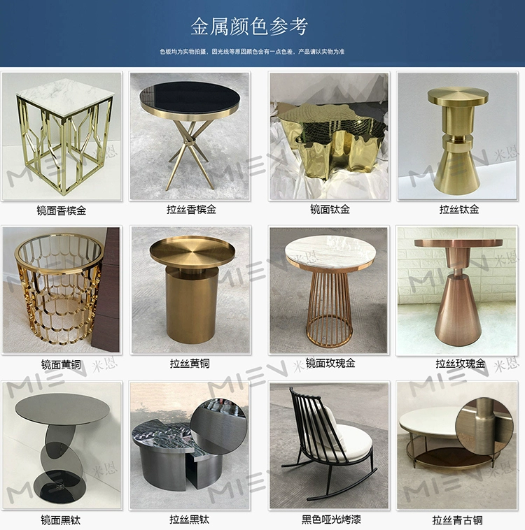 Đen sáng bóng kim loại thép không gỉ mạ titan cơ sở bàn hiên Văn phòng bán hàng bằng bàn tường đồ nội thất tùy chỉnh - Bàn / Bàn bàn ghế gỗ cổ điển	