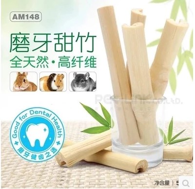 Special High Fiber Sweet Bamboo 50g Rabbit Dragon Cat Guinea Pig Bite Wooden Branch Pet Hamster Teeth Grinding Rod AM148