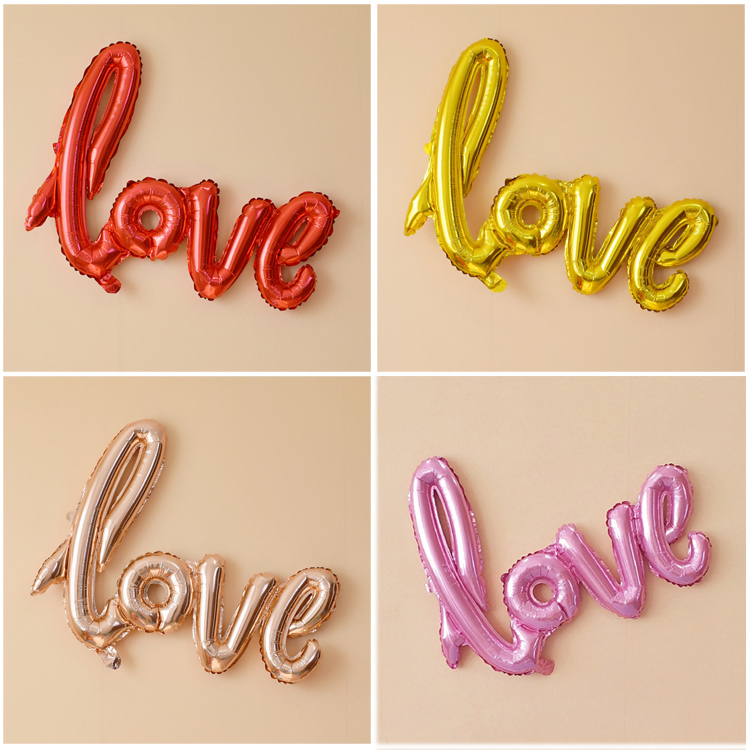 Romantic Whistleblower marriage marriage Lionery Allove Aluminum Film Letters Balloons Wedding house Decorative Items Wedding Scene Arrangement