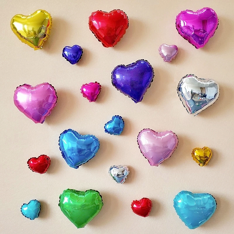 5 inch 10 inch heart - shaped aluminum film balloon wedding wedding wedding wedding birthday party decoration heart - shaped balloon
