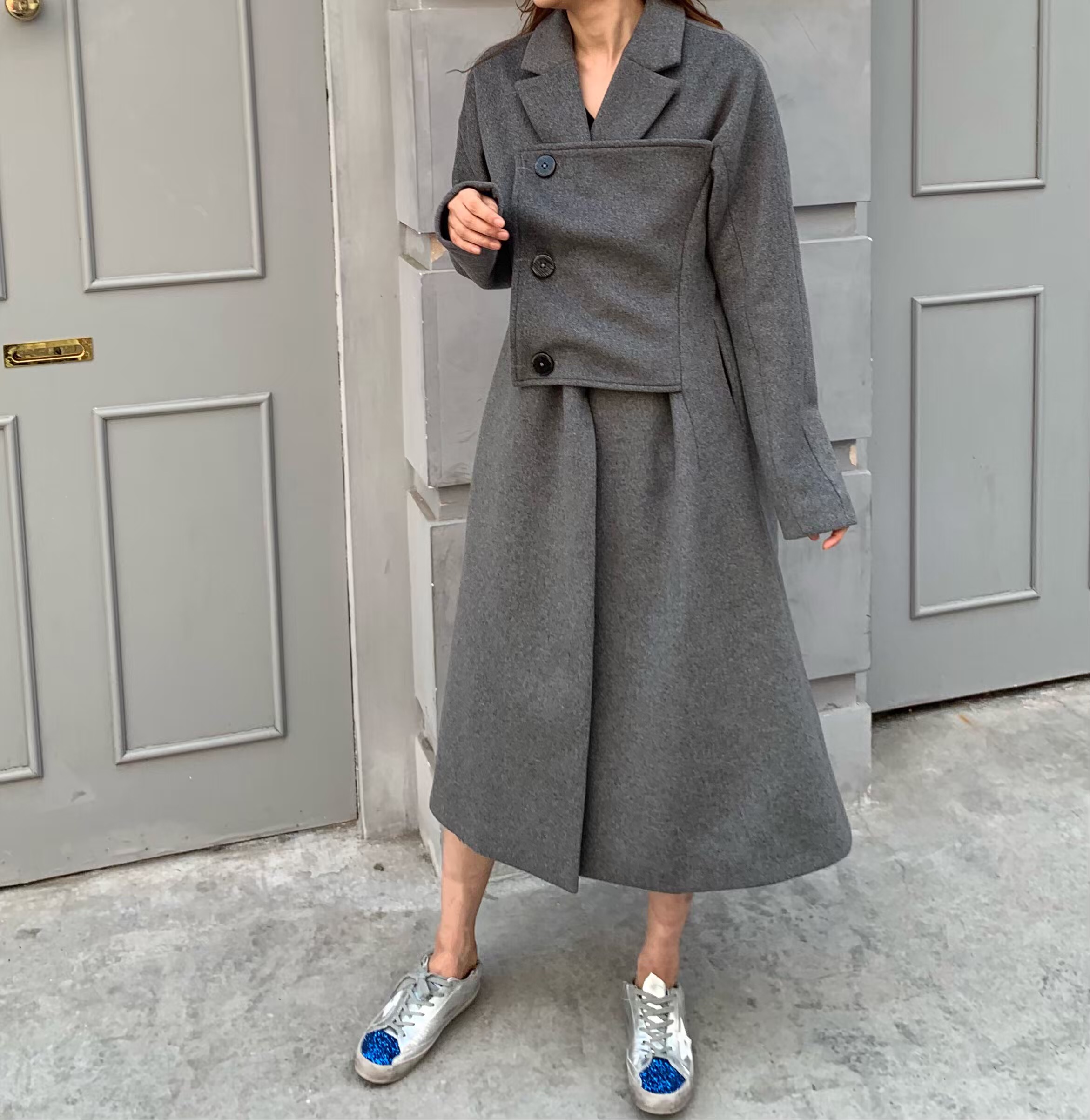 Áo khoác len Amor cashmere mới 2018 dài phần cao cấp thu đông và áo len mùa đông nữ phổ biến Slim eo áo măng tô nữ dáng dài