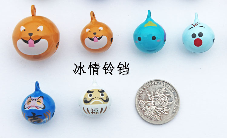 Phim hoạt hình chuông mèo mèo chó chuông điện thoại di động vòng đeo tay vòng cổ mặt dây chuyền Teddy chuông nhỏ dễ thương - Vòng chân lắc chân thủ công