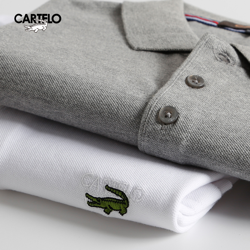 CARTELO Summer Crocodile polo Shirt Laurun Horse polo Men's Cardi Leaf Led Short Sleeve Loose Business T-Shirt Flagship Store