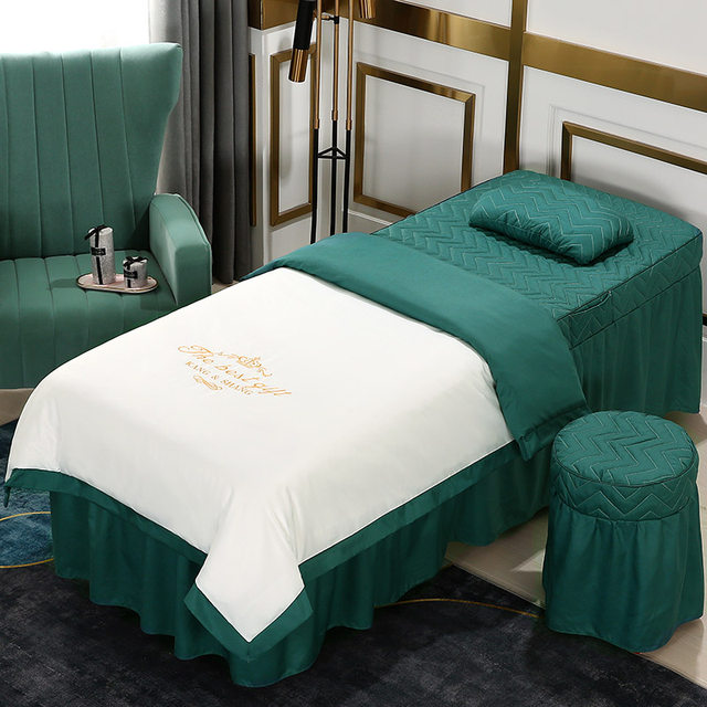 Modal Tencel Beauty Bedspread Four-piece Set Beauty Salon Body Shampoo Massage Bed Cover Single-piece Simple Therapy Bed